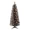 Puleo International; 6 Pack: 4.5ft. Pre-Lit Black Tinsel Artificial Christmas Tree, Clear Lights; Category:Shop All Christmas Trees; Image:2